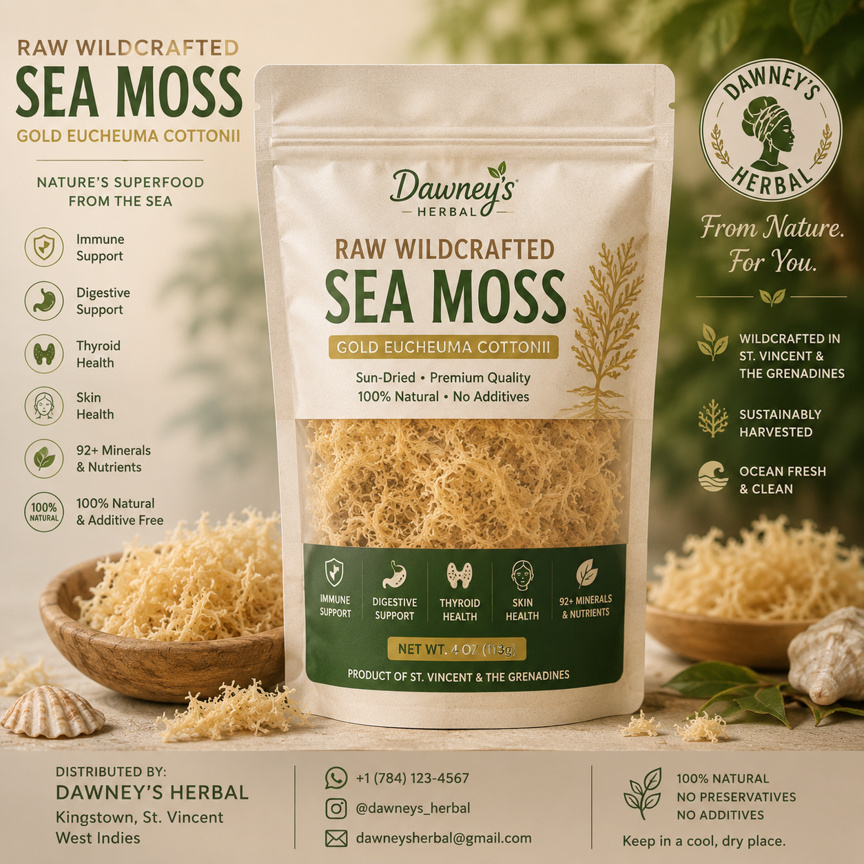 Gold Eucheuma Cottonii Sea Moss – Dawney's Herbal